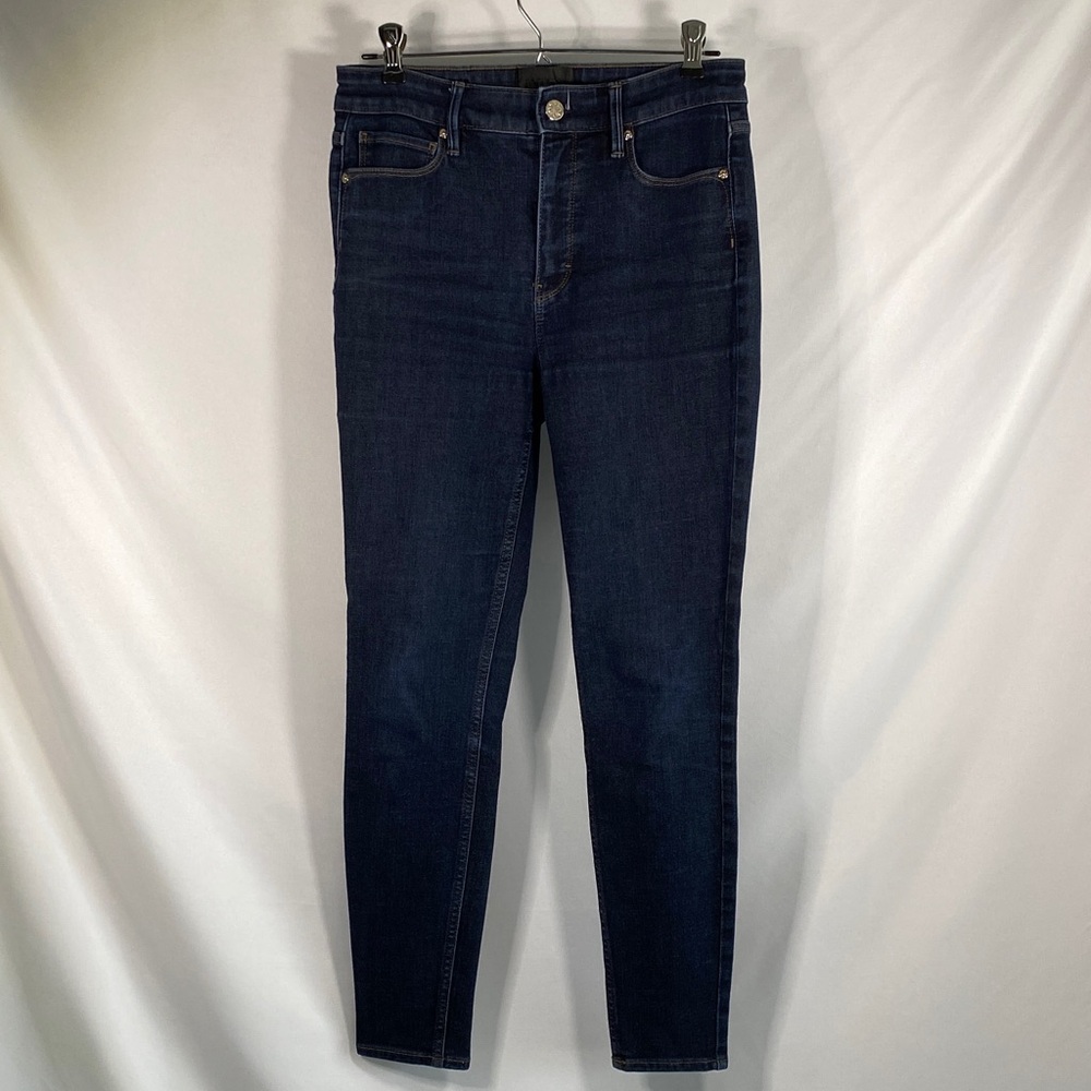 White House Black Market Skinny Ankle Jeans Dark Blue High Rise Sculpt Denim 4